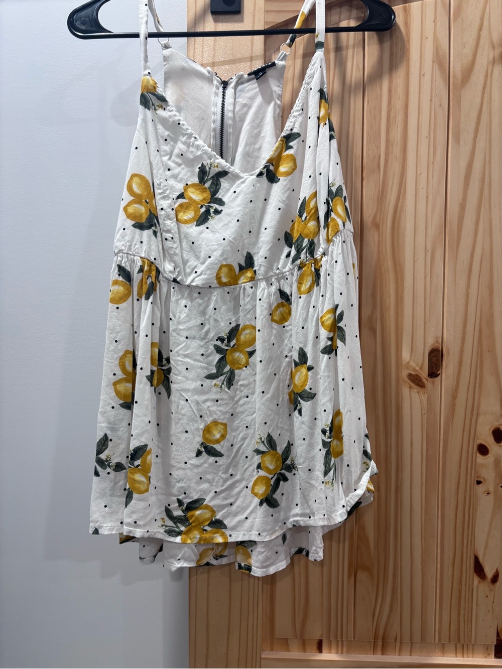 torrid White Lemon-Print Spaghetti Strap Cami